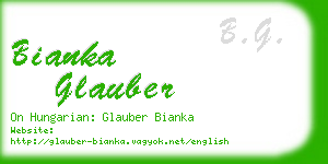 bianka glauber business card